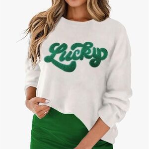 Delink White St. Patties Sweater